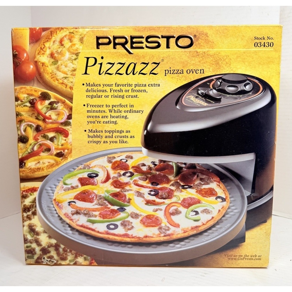 Presto Pizzazz Pizza Oven 03430 Rotating Tray New Open Box
